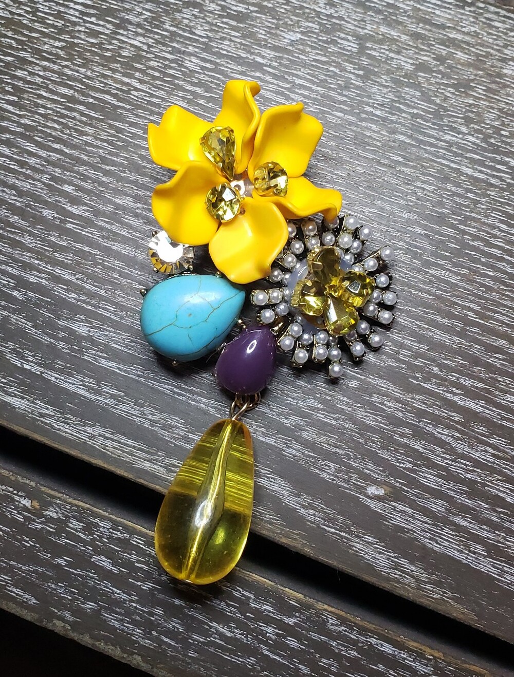 Statement Floral Drop Earrings - Picture 2 of 5